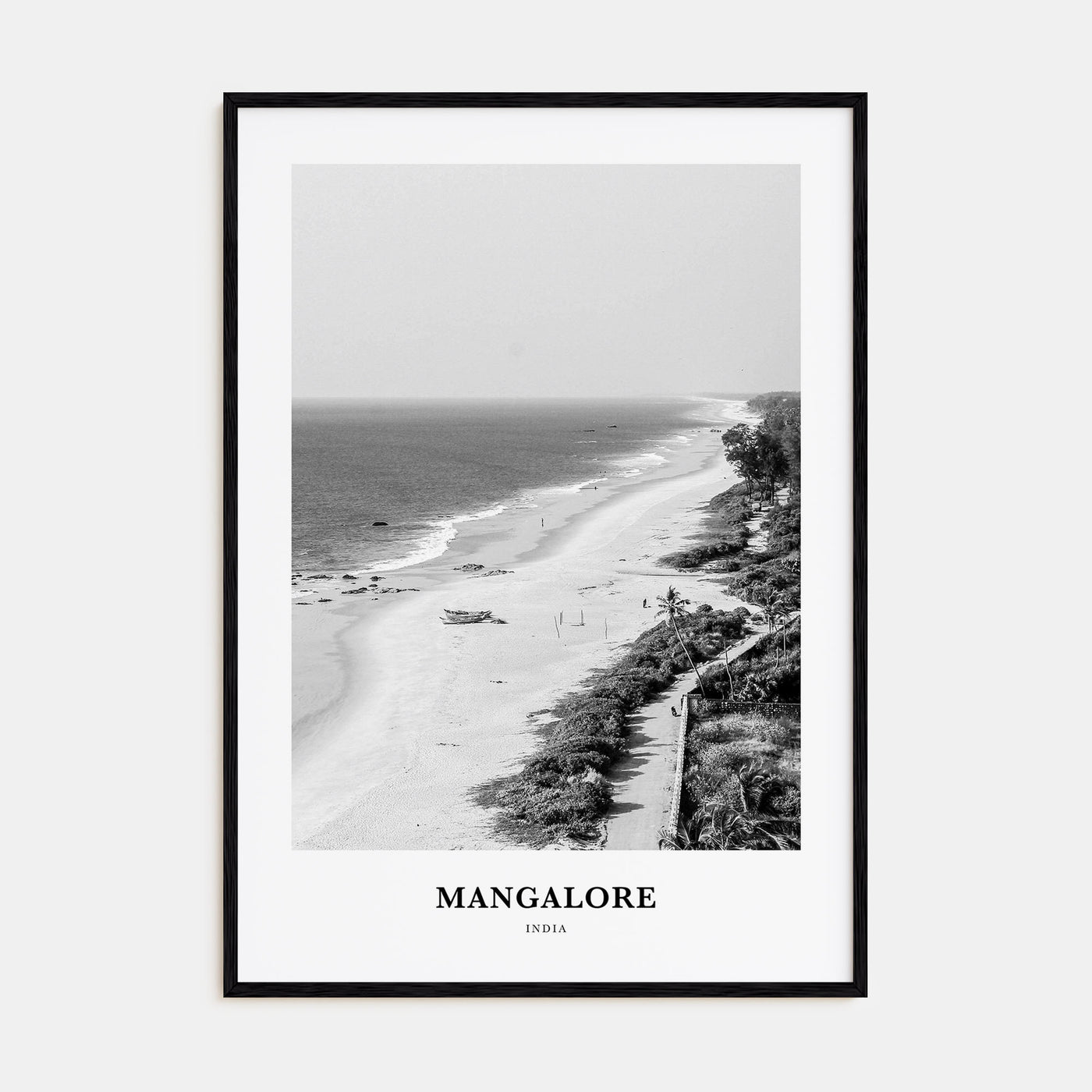 Mangalore Portrait B&W Poster