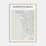 Manhattan Beach Map Portrait Poster