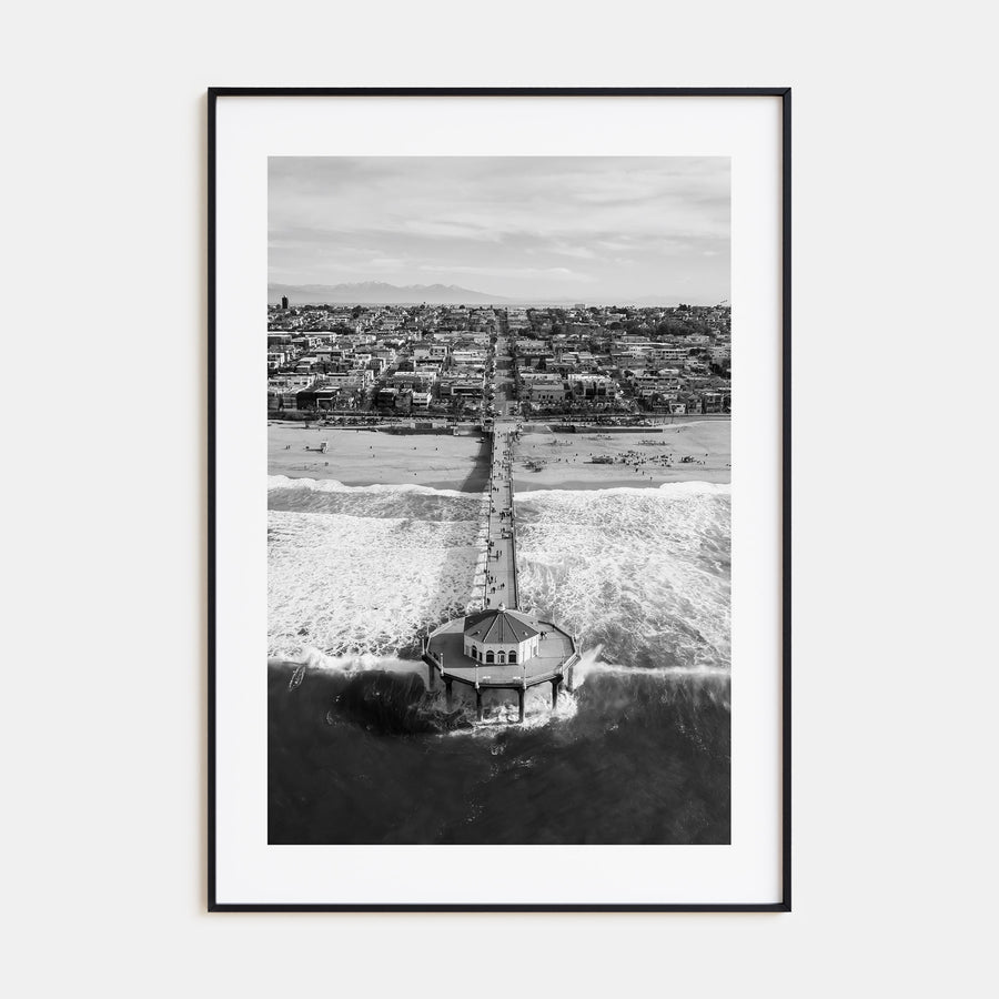 Manhattan Beach Photo B&W No 1 Poster