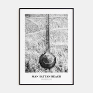 Manhattan Beach Portrait B&W Poster