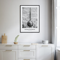 Manhattan Beach Portrait B&W Poster