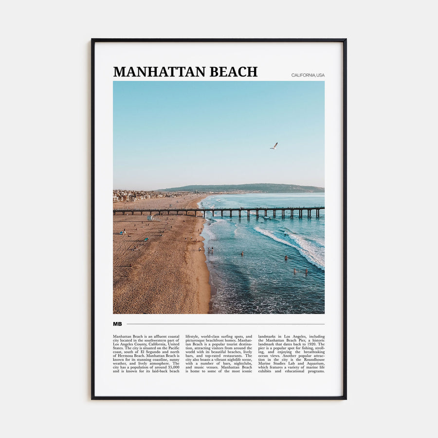 Manhattan Beach Travel Color Poster