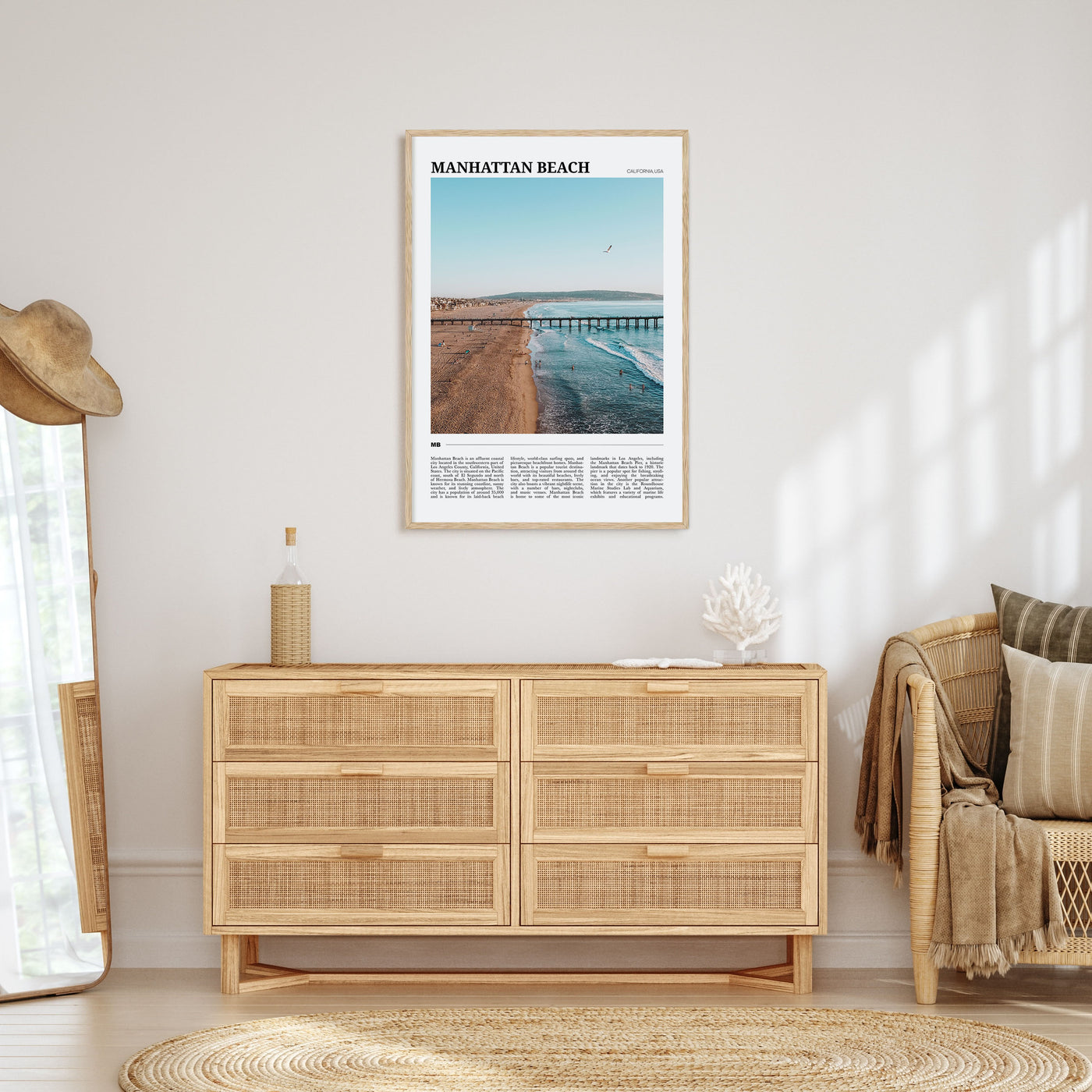 Manhattan Beach Travel Color Poster