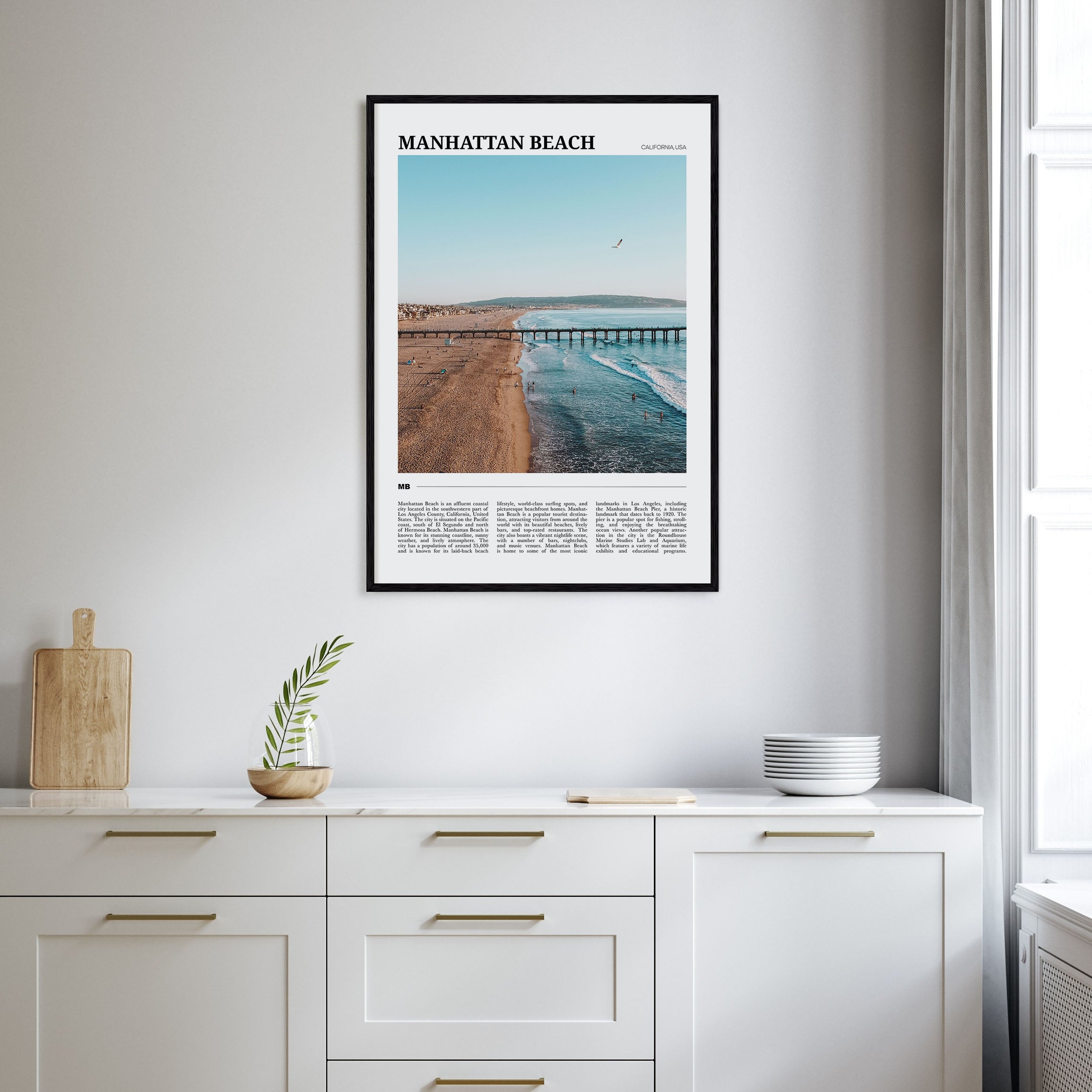 Manhattan Beach Travel Color Poster