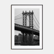 Manhattan Bridge Photo B&W Poster