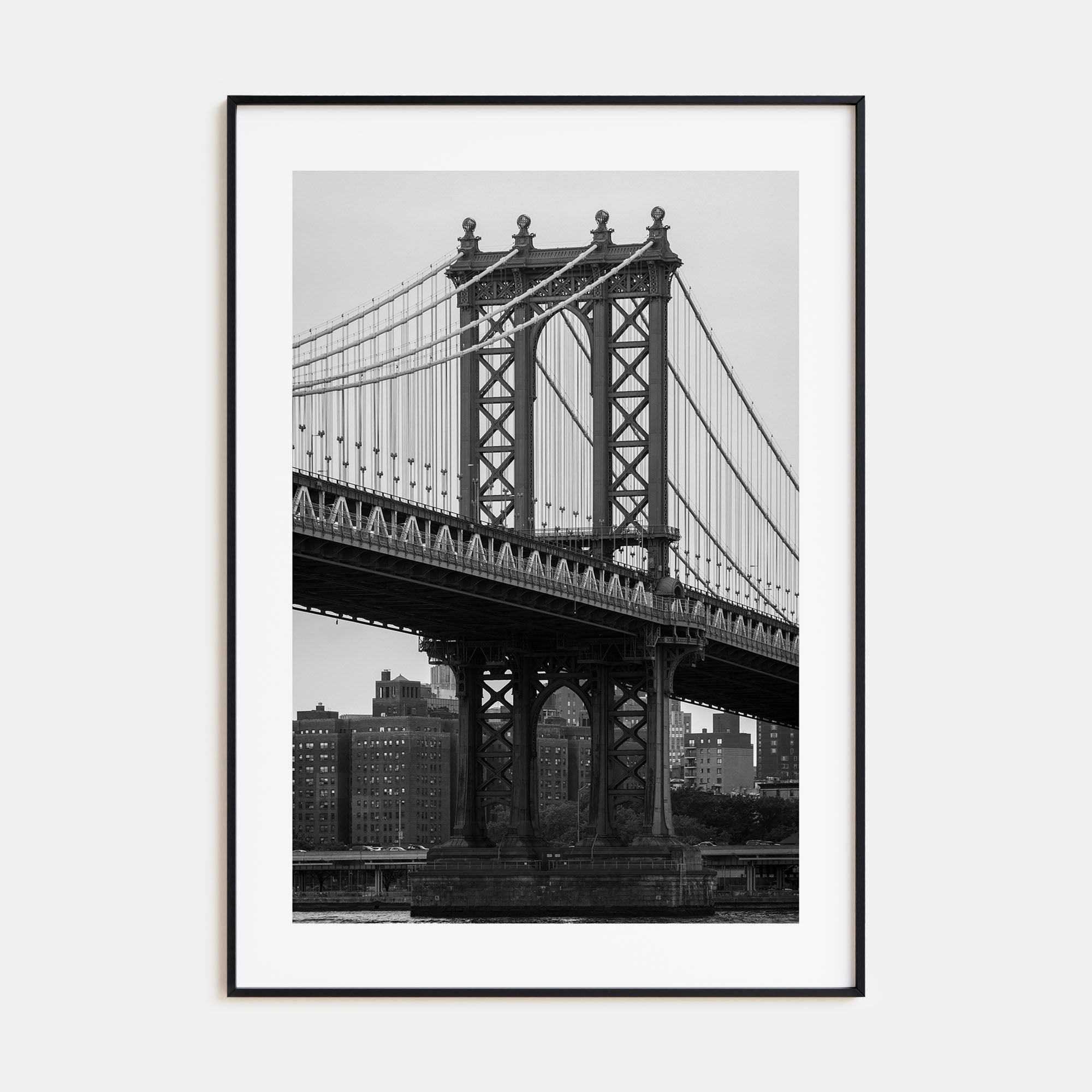 Manhattan Bridge Photo B&W Poster