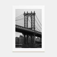 Manhattan Bridge Photo B&W Poster