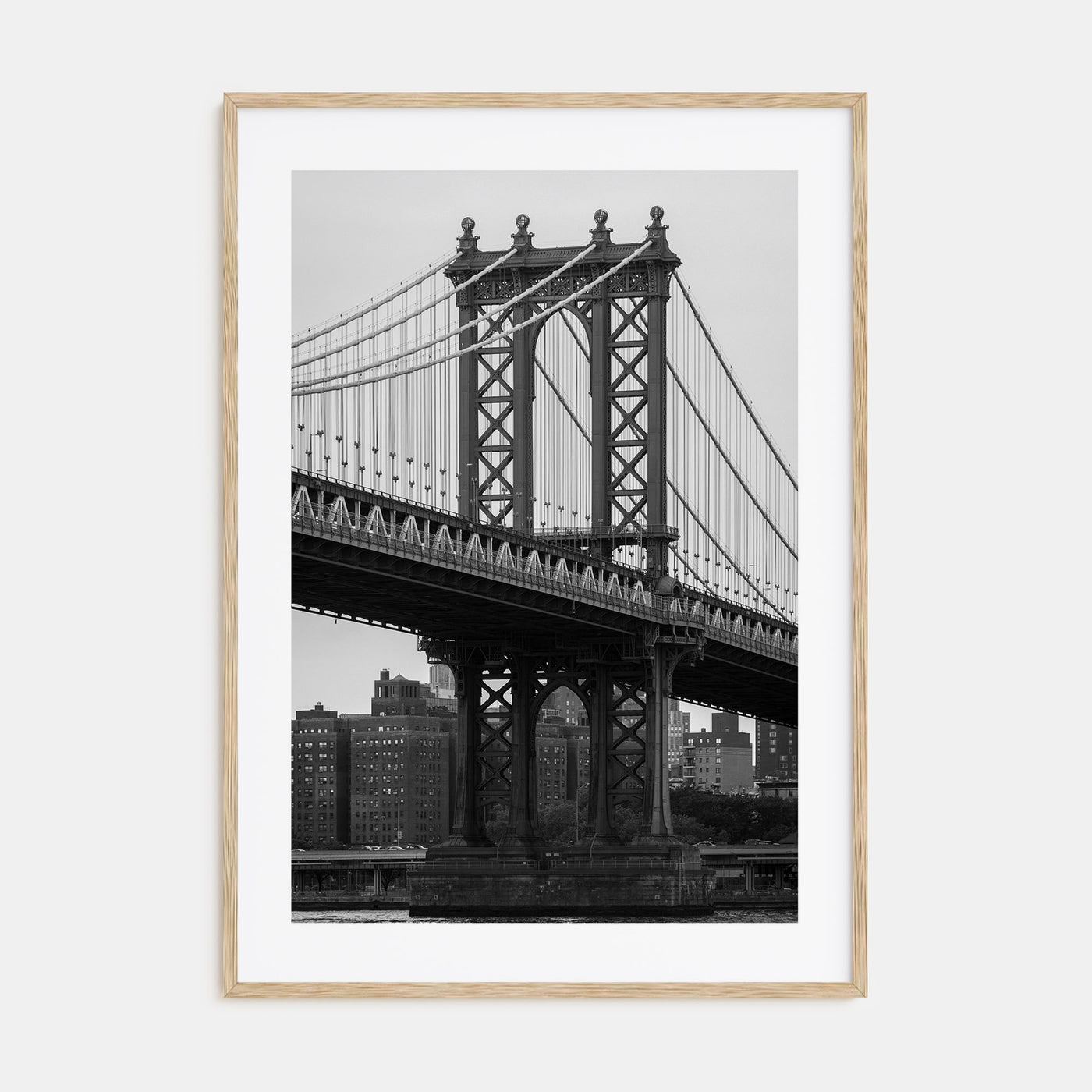 Manhattan Bridge Photo B&W Poster