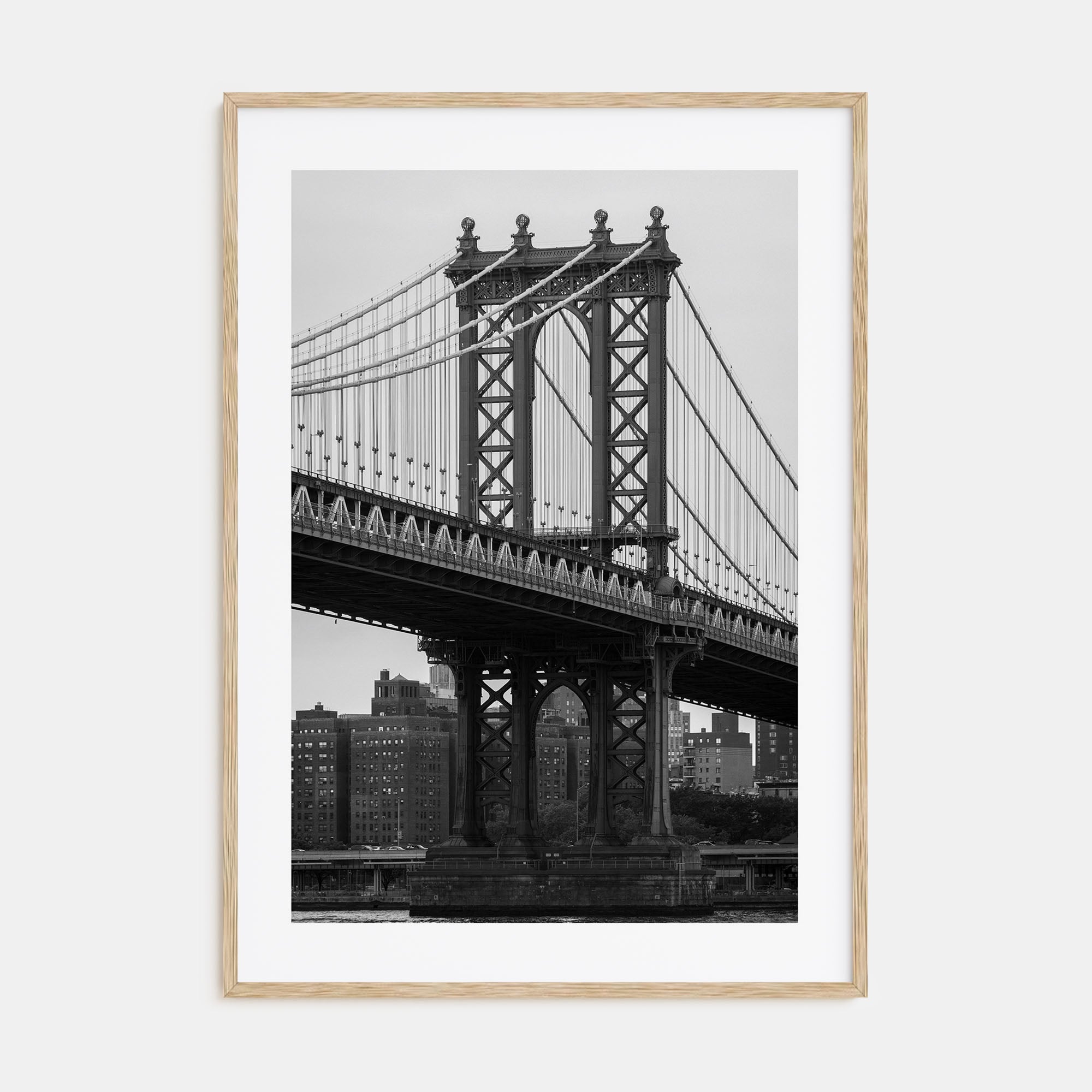 Manhattan Bridge Photo B&W Poster