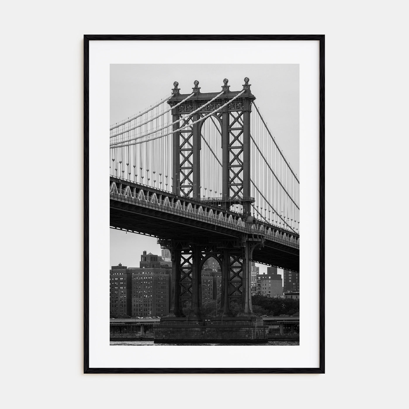 Manhattan Bridge Photo B&W Poster