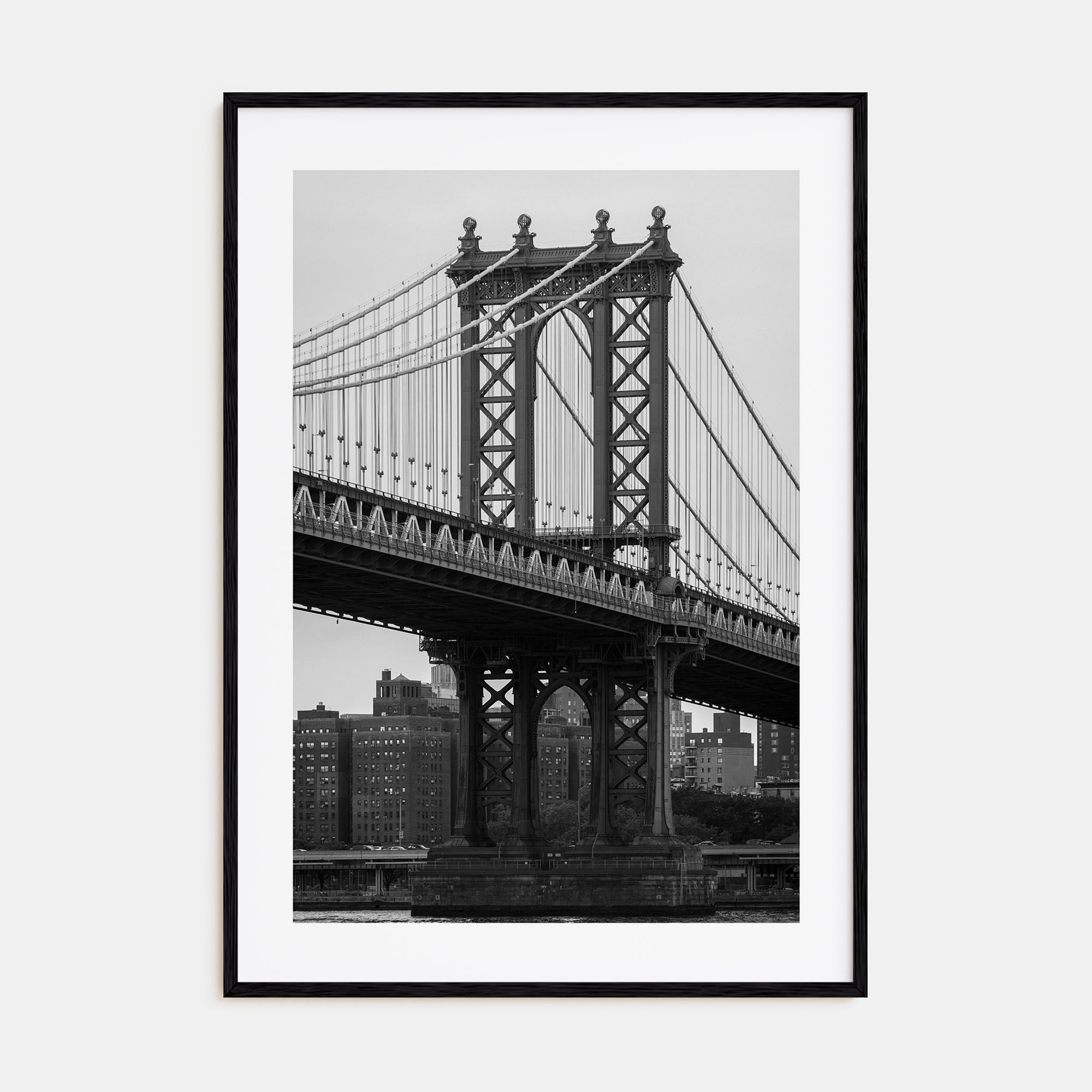 Manhattan Bridge Photo B&W Poster