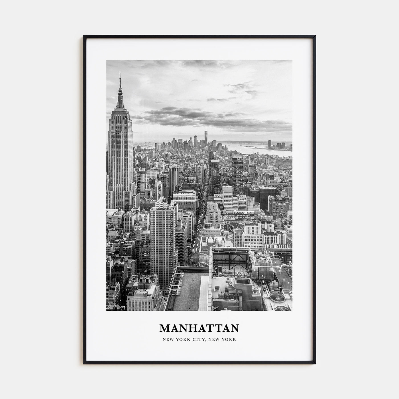 Manhattan Portrait B&W Poster