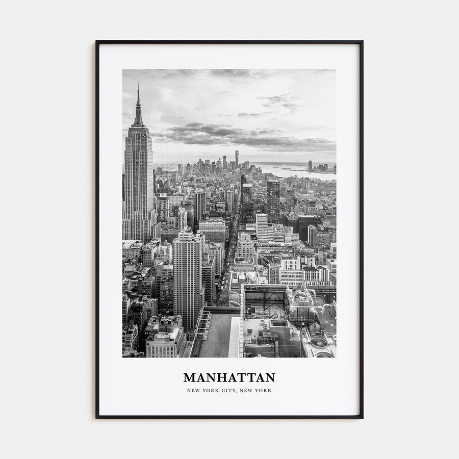 Manhattan Portrait B&W Poster