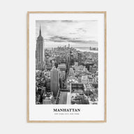 Manhattan Portrait B&W Poster