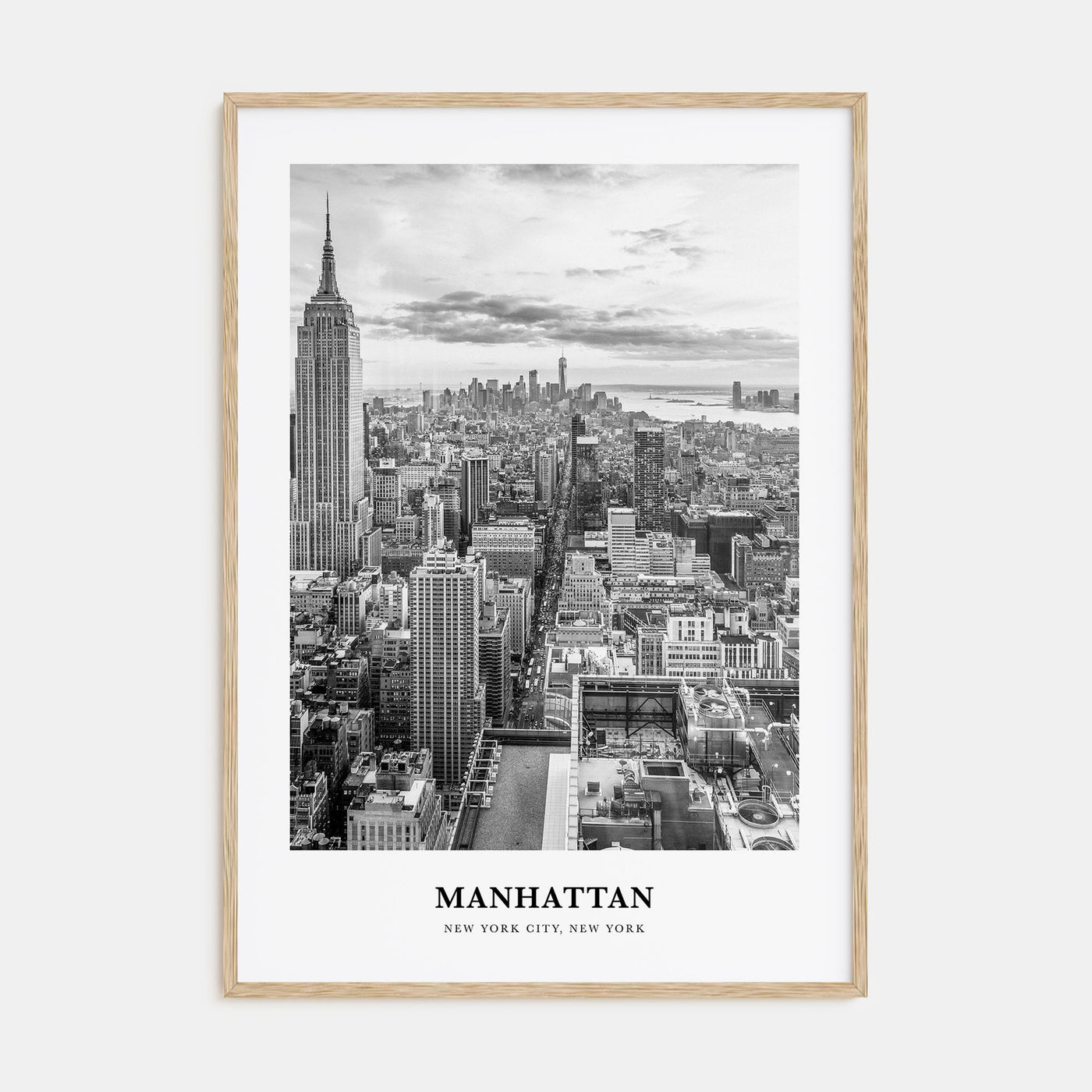 Manhattan Portrait B&W Poster
