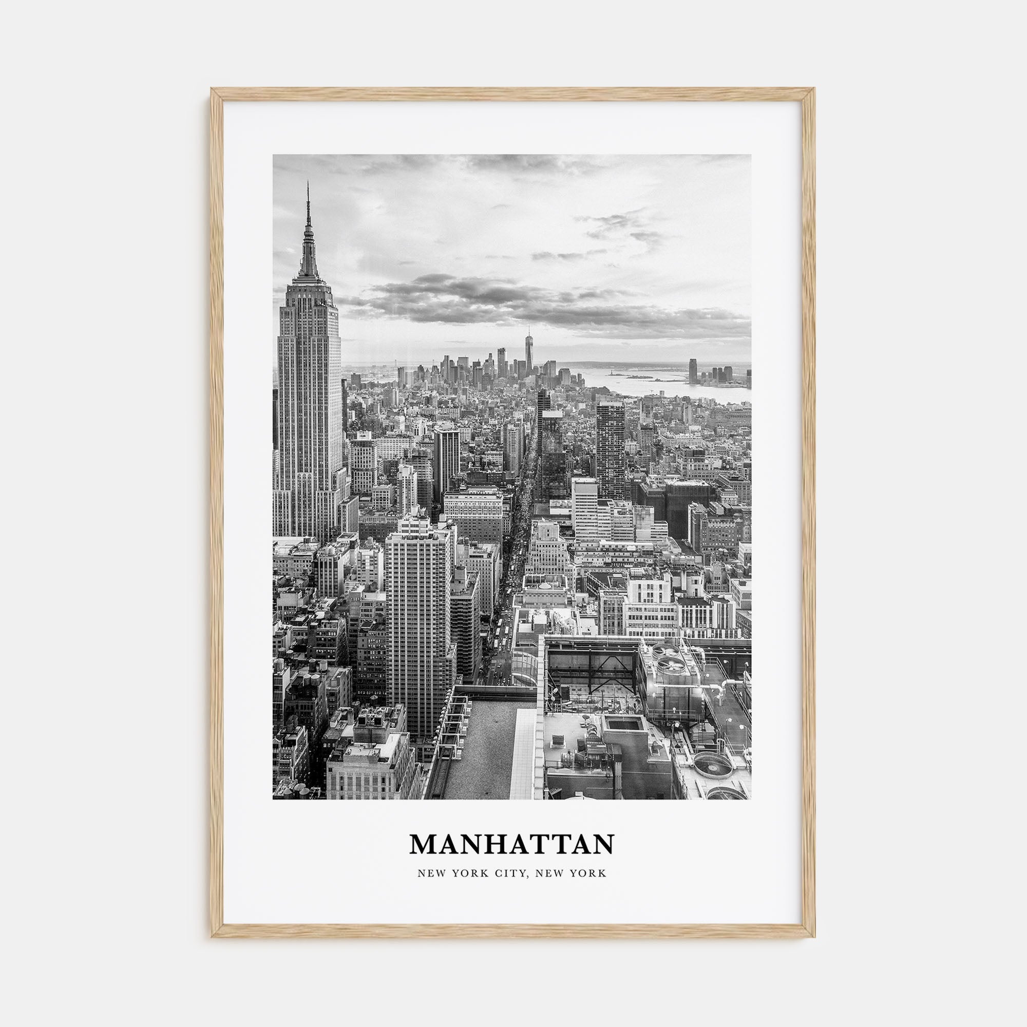 Manhattan Portrait B&W Poster
