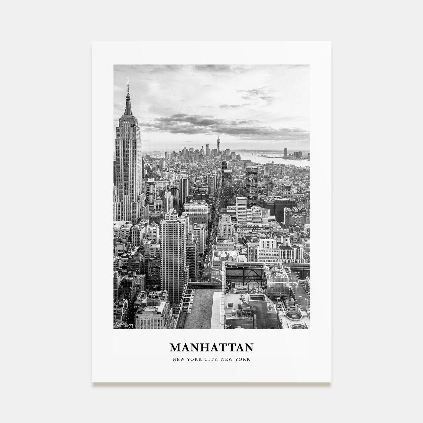 Manhattan Portrait B&W Poster