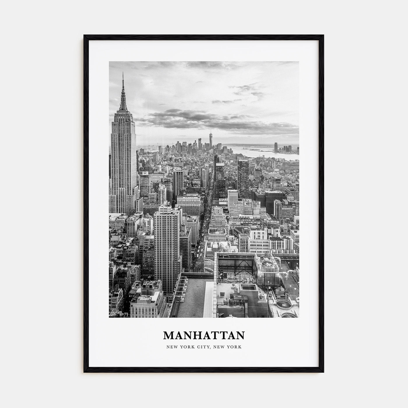 Manhattan Portrait B&W Poster