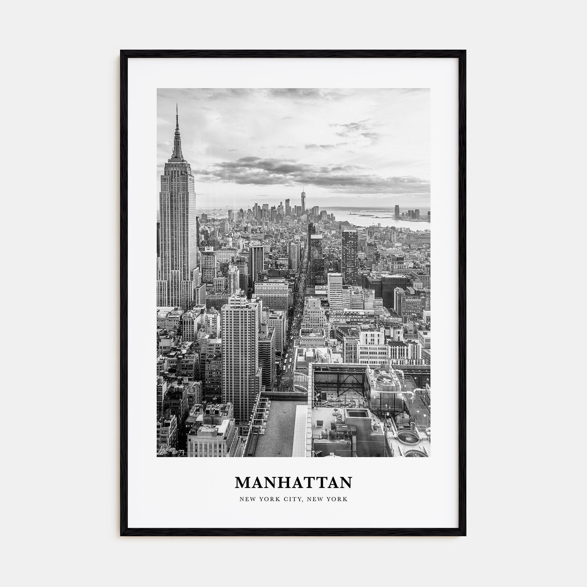Manhattan Portrait B&W Poster