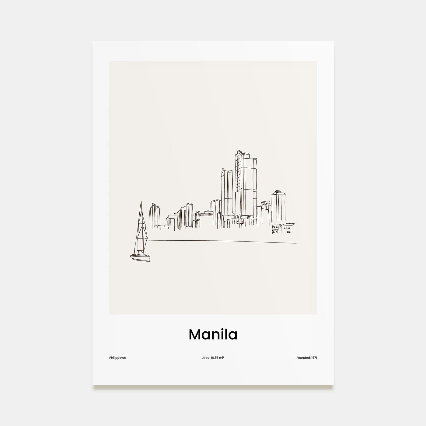 Manila Drawn Poster