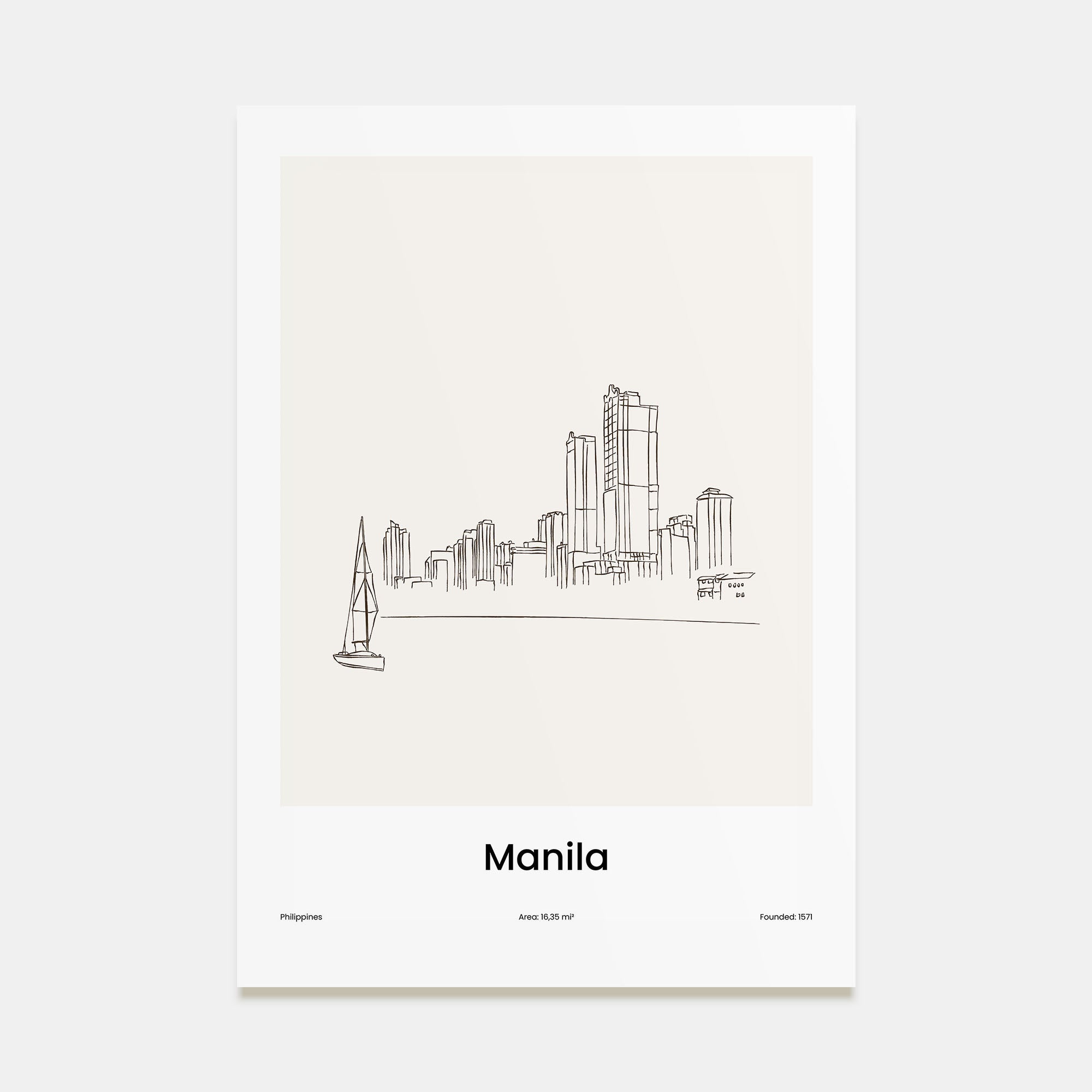 Manila Drawn Poster