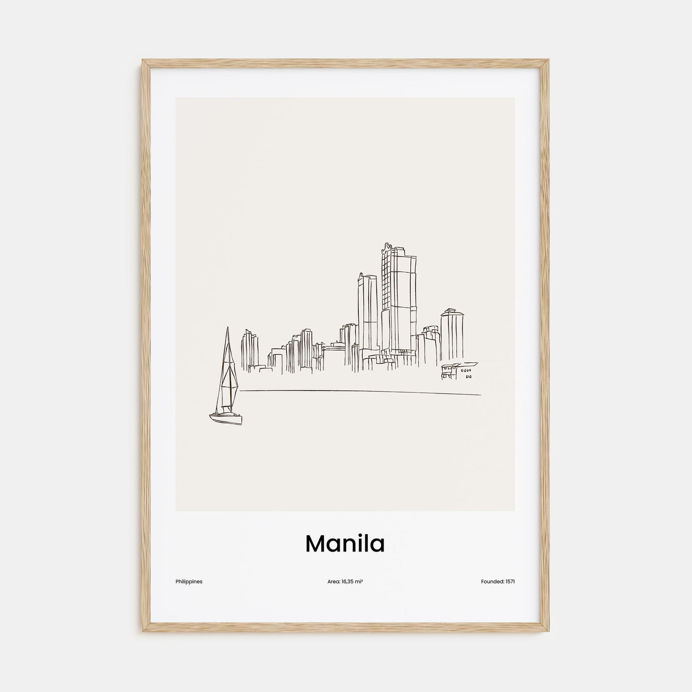 Manila Drawn Poster