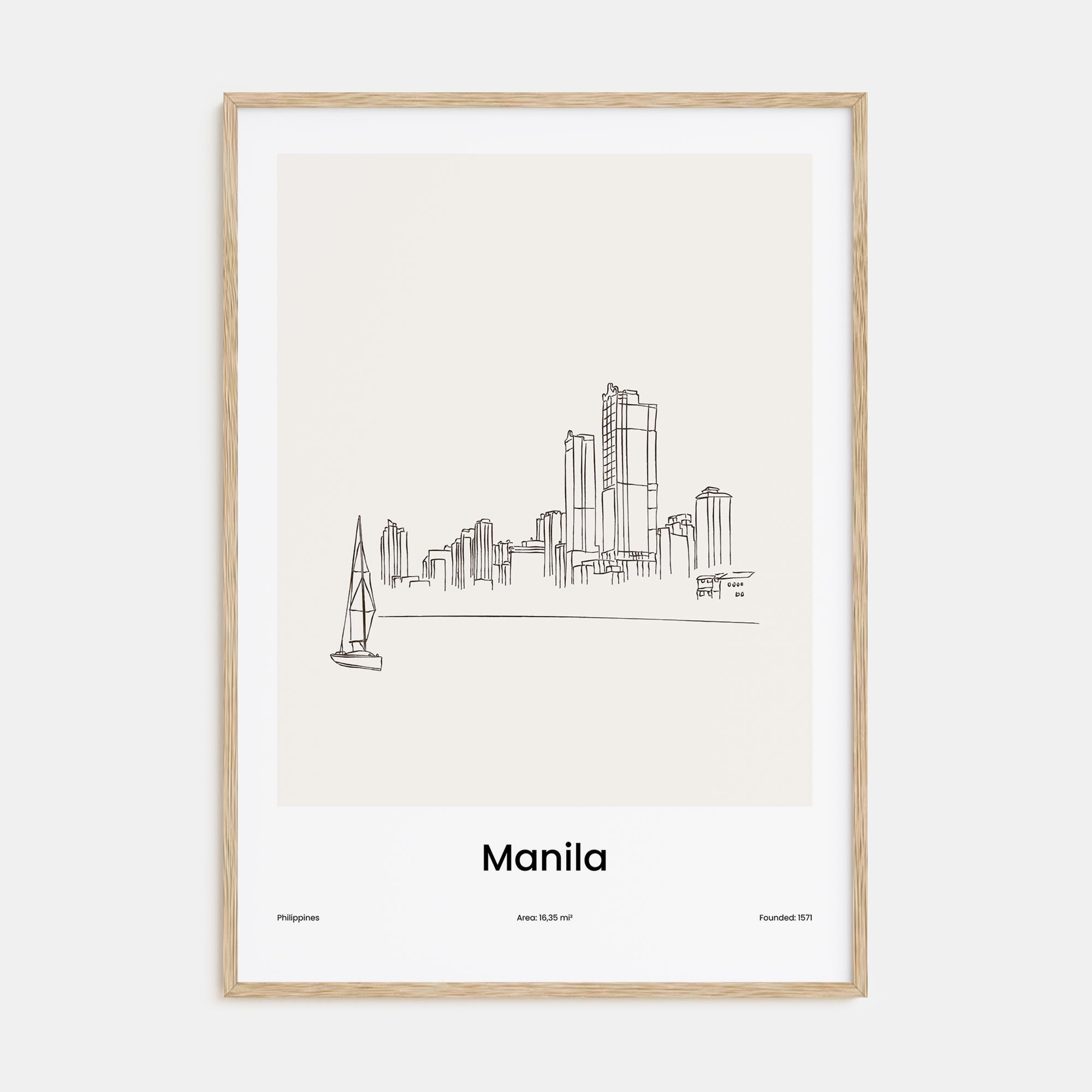 Manila Drawn Poster