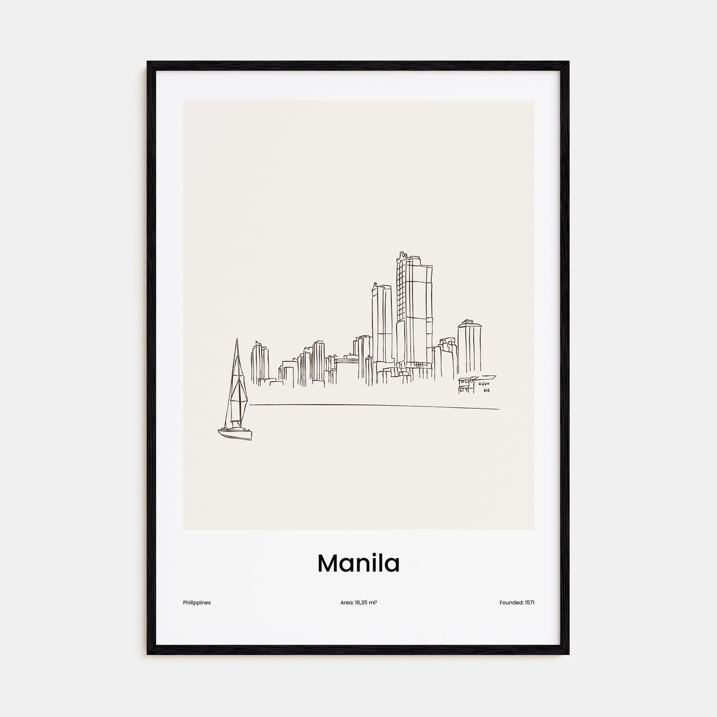 Manila Drawn Poster