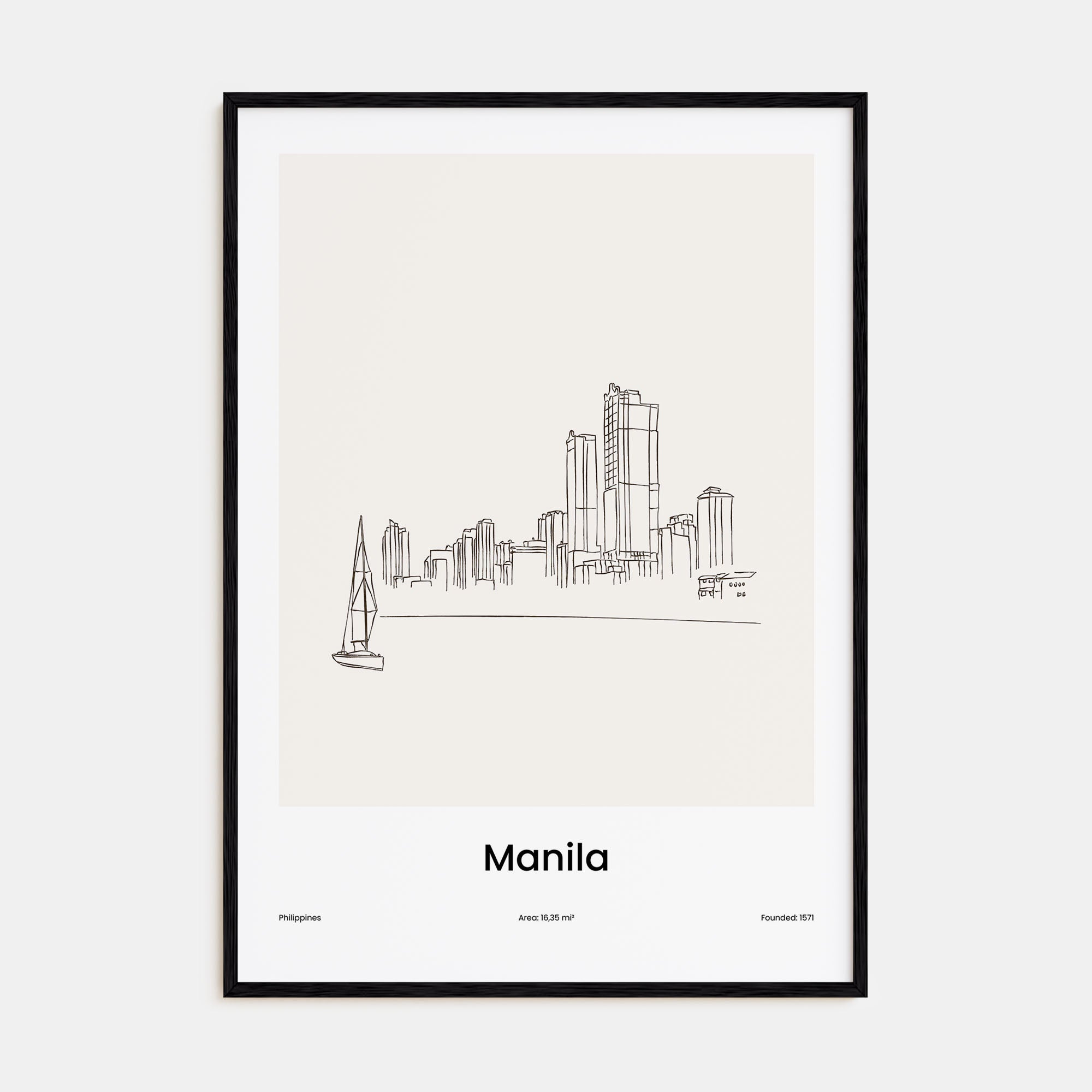 Manila Drawn Poster