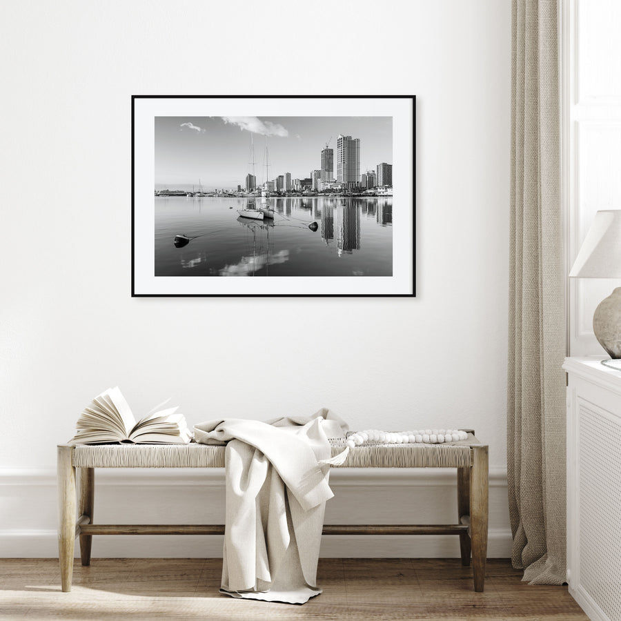 Manila Landscape B&W Poster