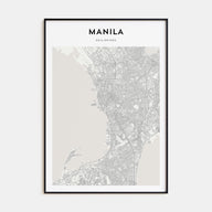 Manila Map Portrait Poster