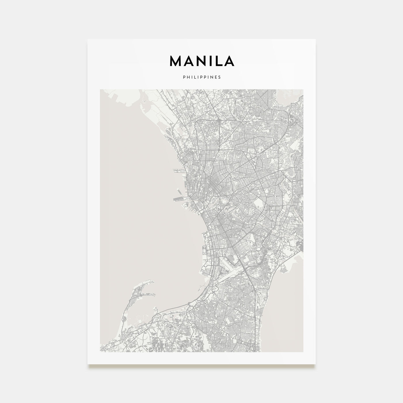 Manila Map Portrait Poster