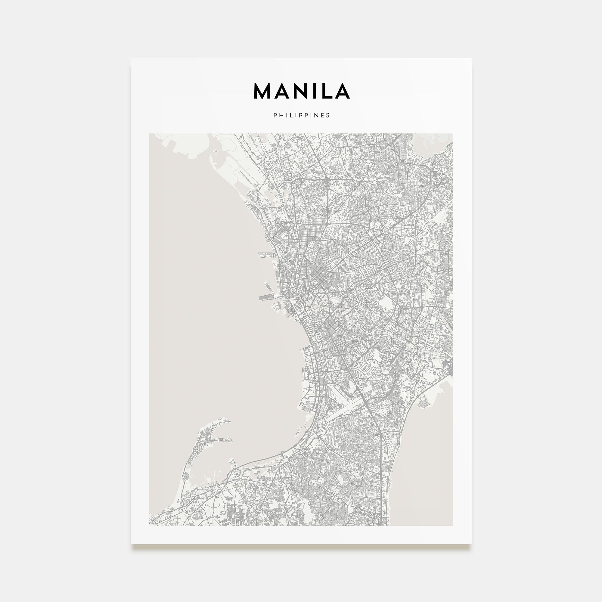Manila Map Portrait Poster
