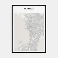 Manila Map Portrait Poster