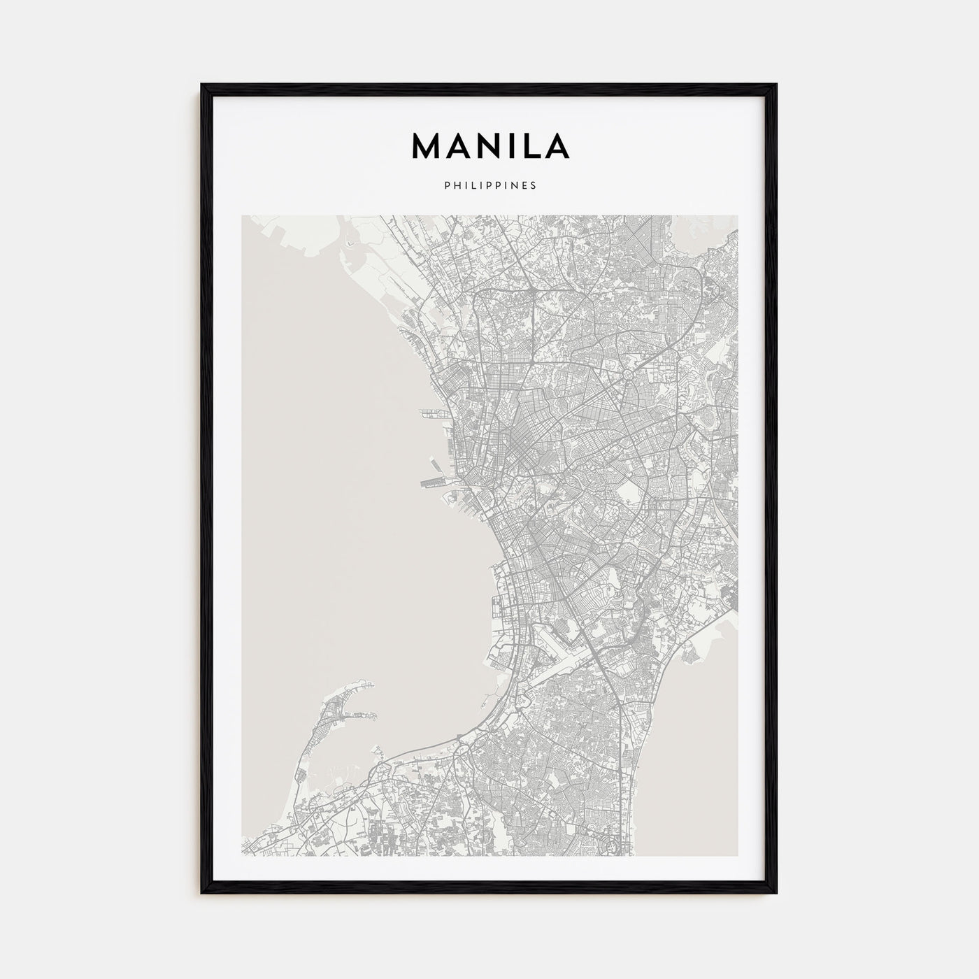 Manila Map Portrait Poster