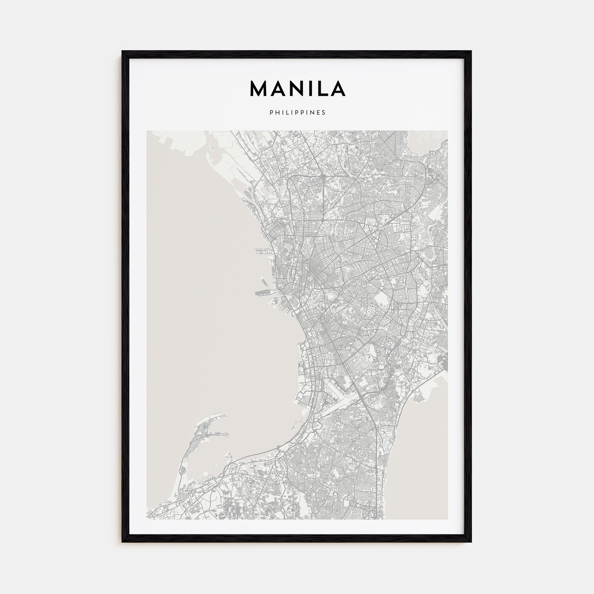 Manila Map Portrait Poster