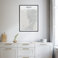 Manila Map Portrait Poster