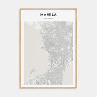 Manila Map Portrait Poster