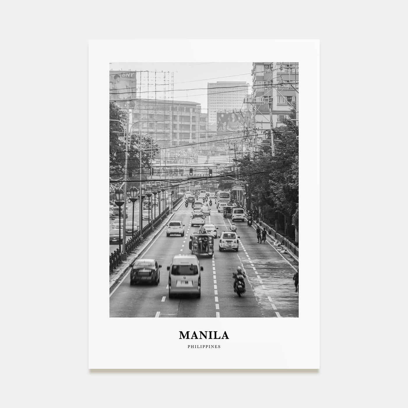 Manila Portrait B&W No 1 Poster