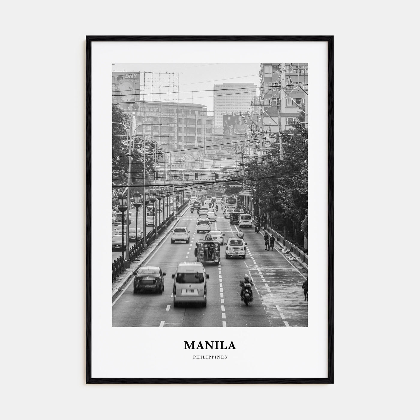 Manila Portrait B&W No 1 Poster