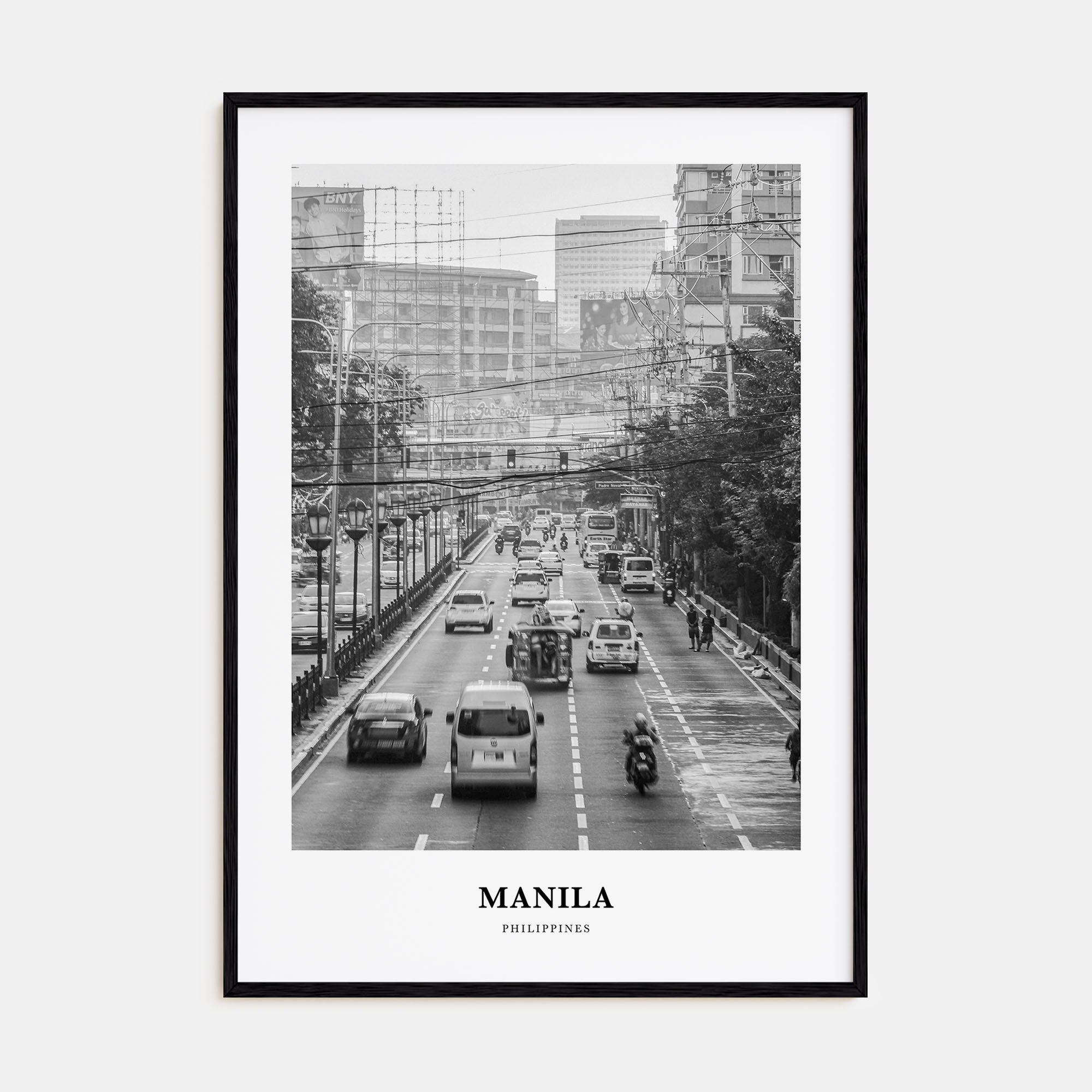 Manila Portrait B&W No 1 Poster