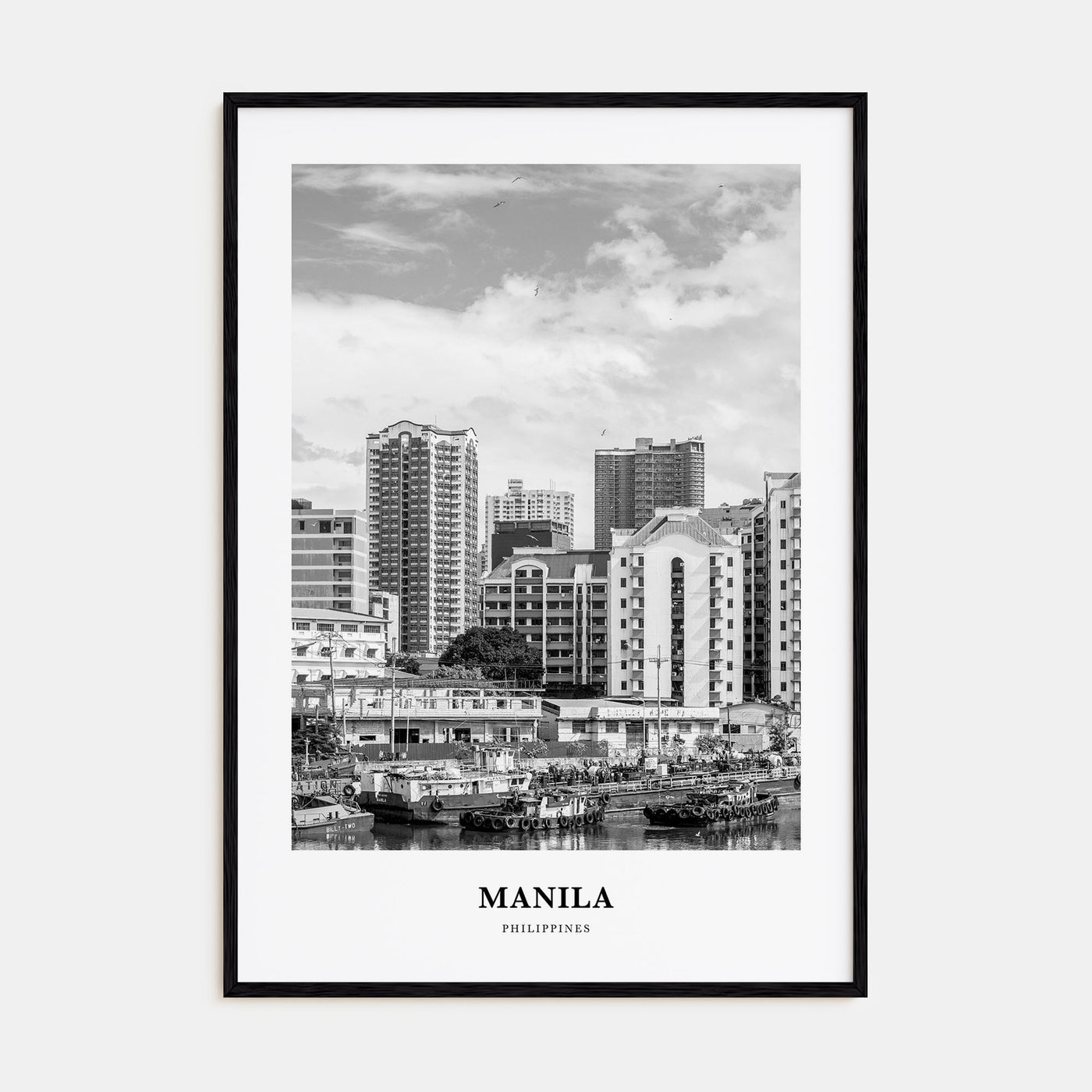 Manila Portrait B&W No 2 Poster