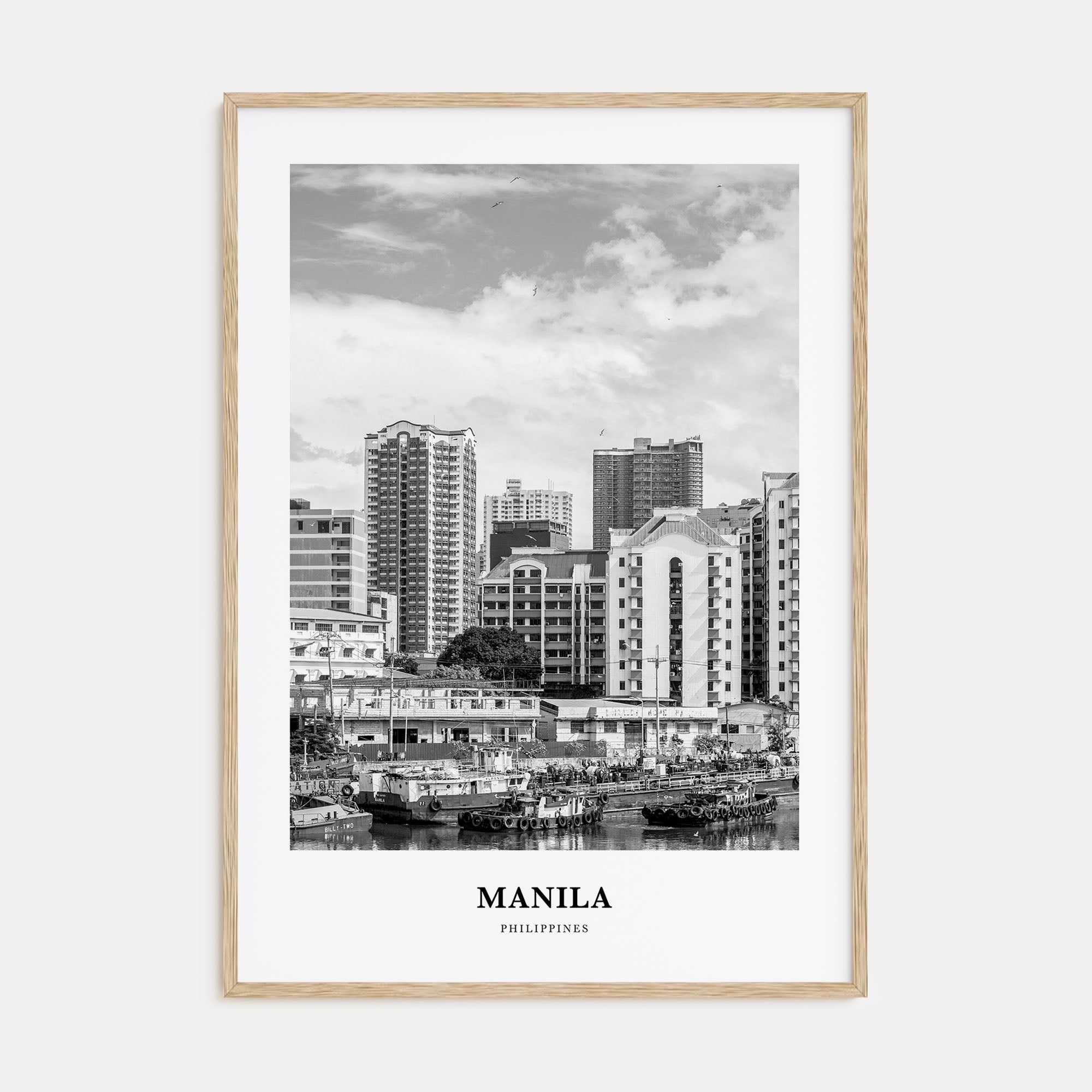Manila Portrait B&W No 2 Poster