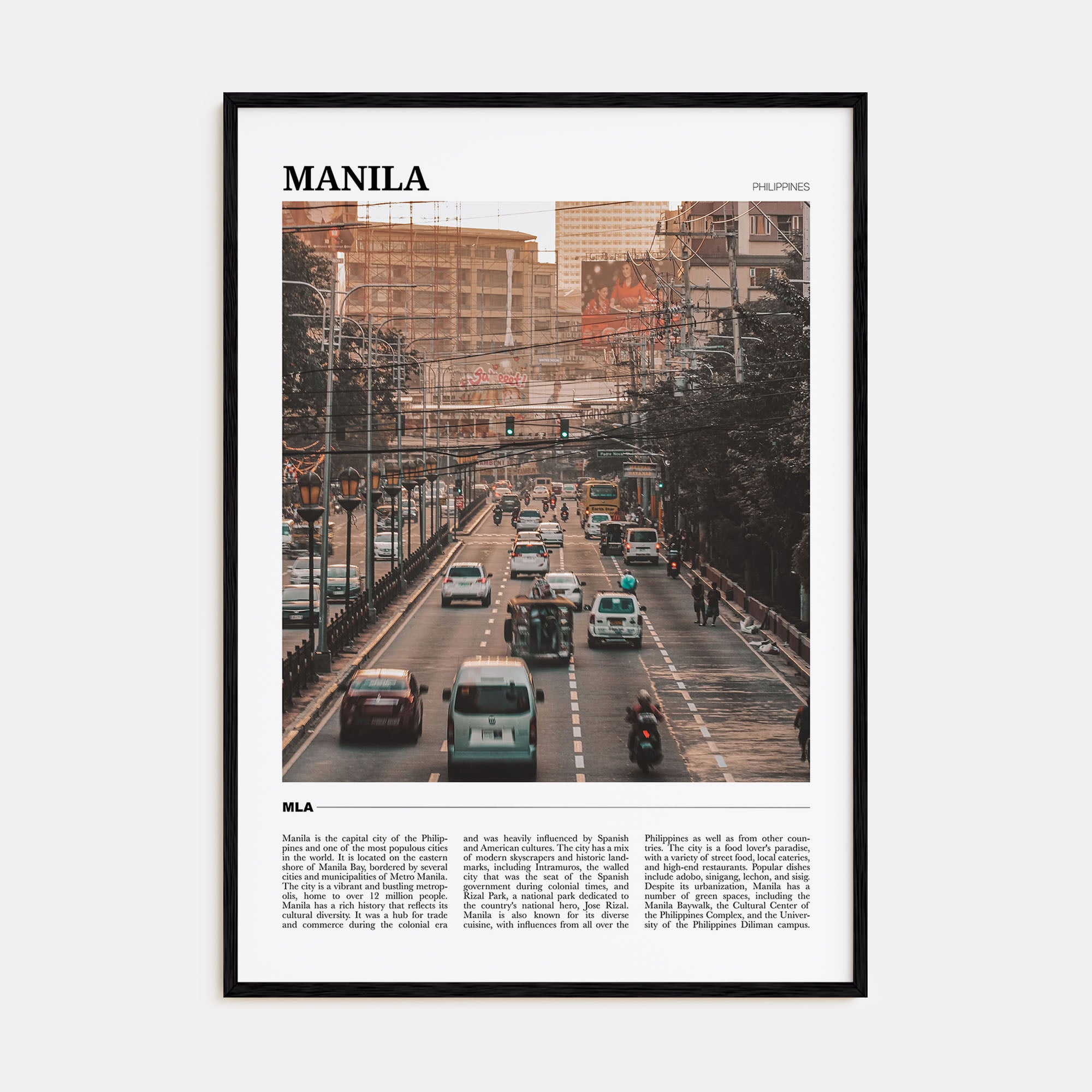 Manila Travel Color Poster