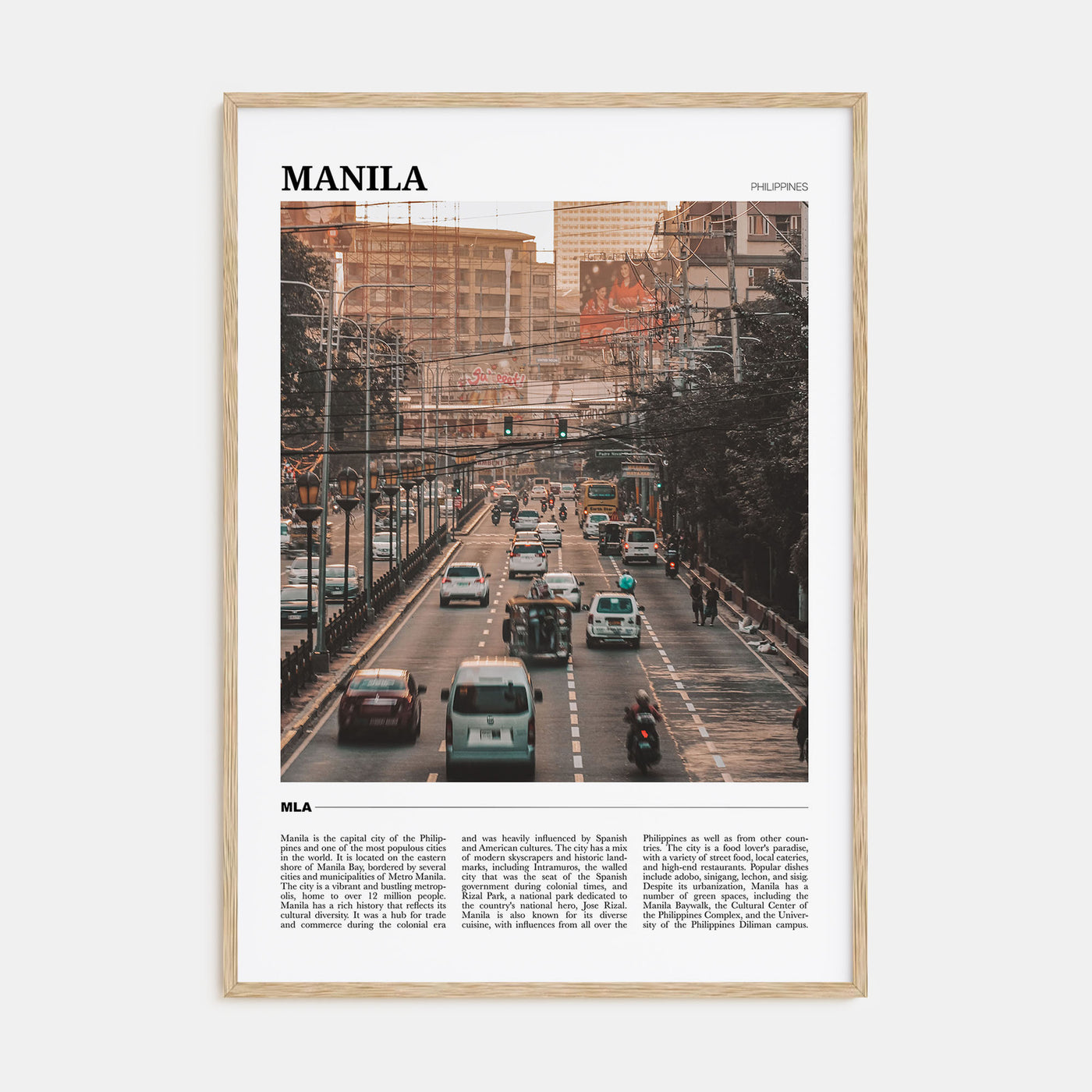 Manila Travel Color Poster