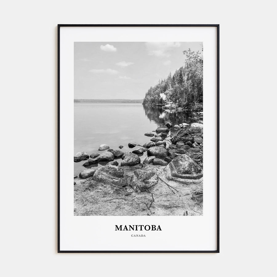 Manitoba Portrait B&W Poster