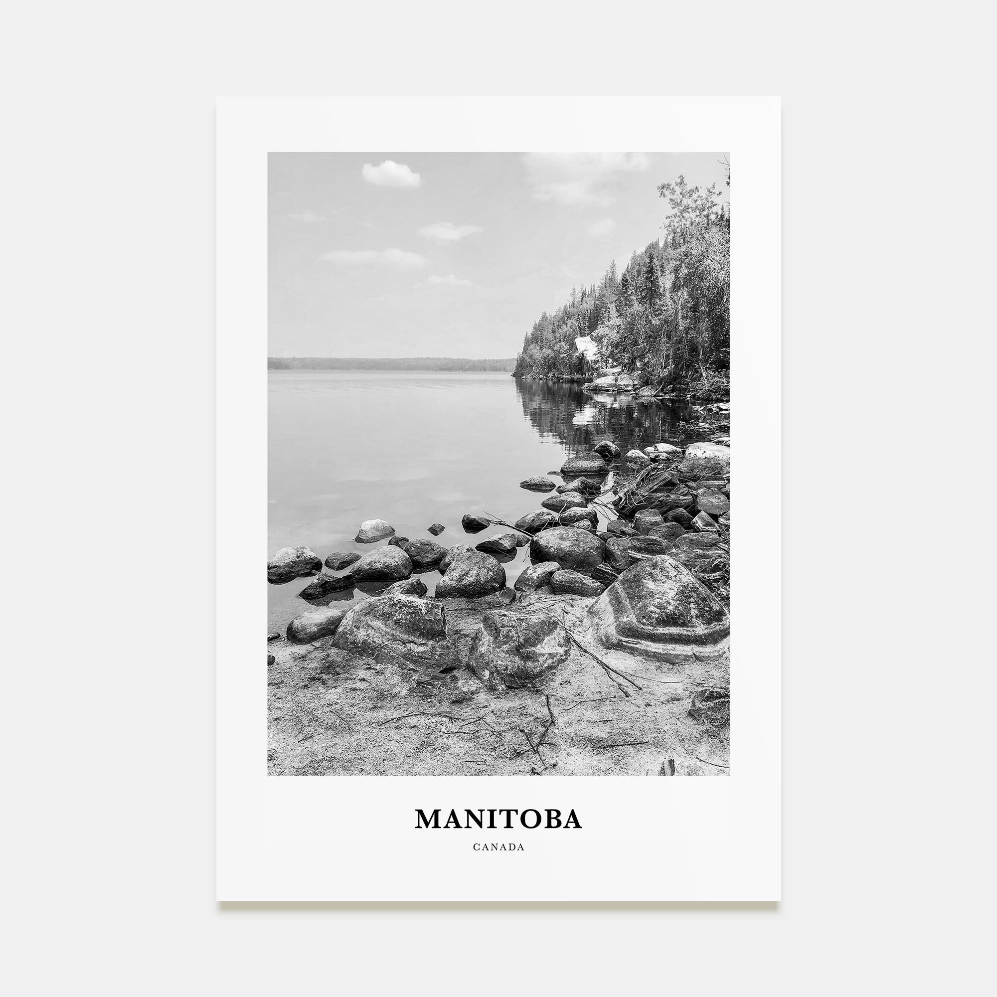 Manitoba Portrait B&W Poster