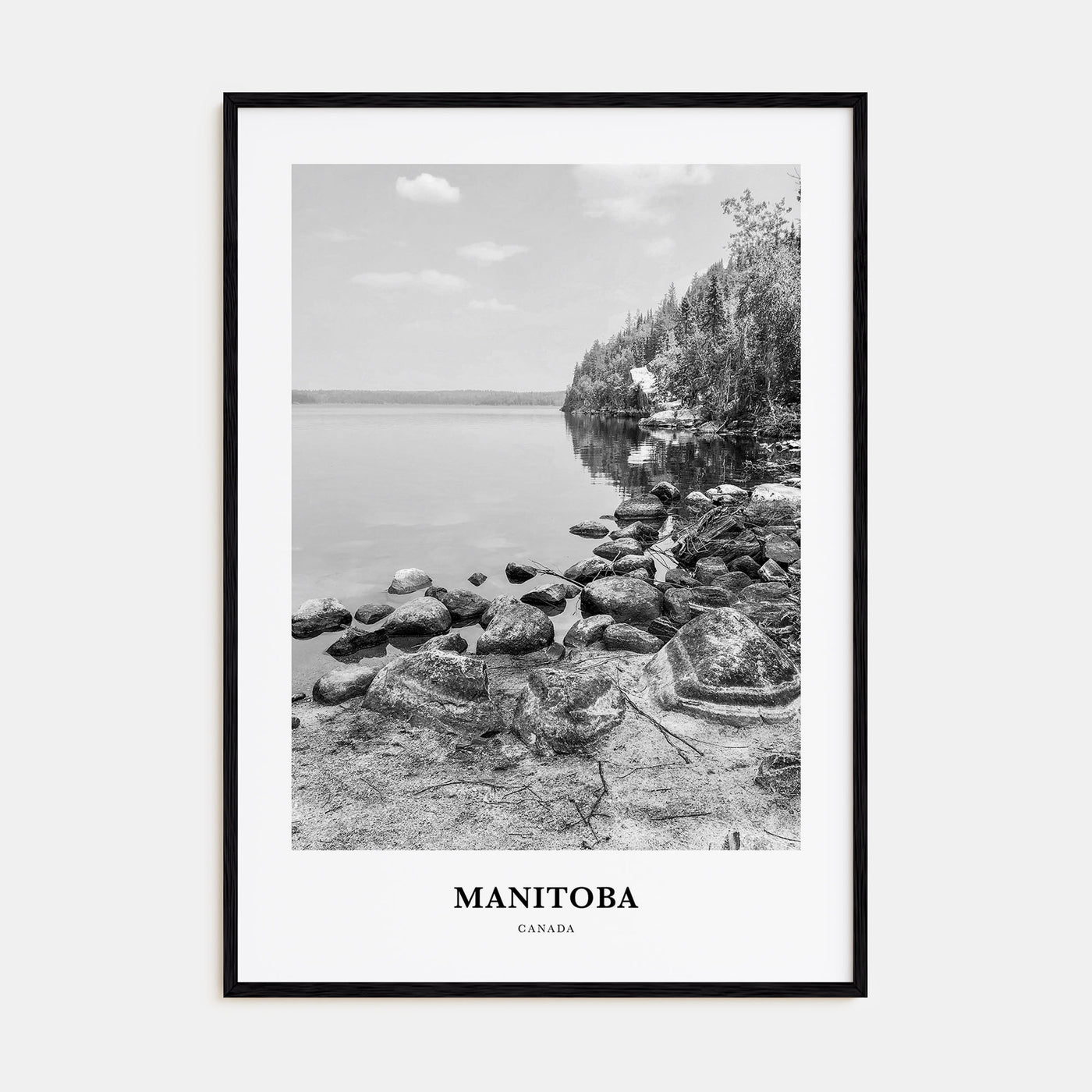 Manitoba Portrait B&W Poster