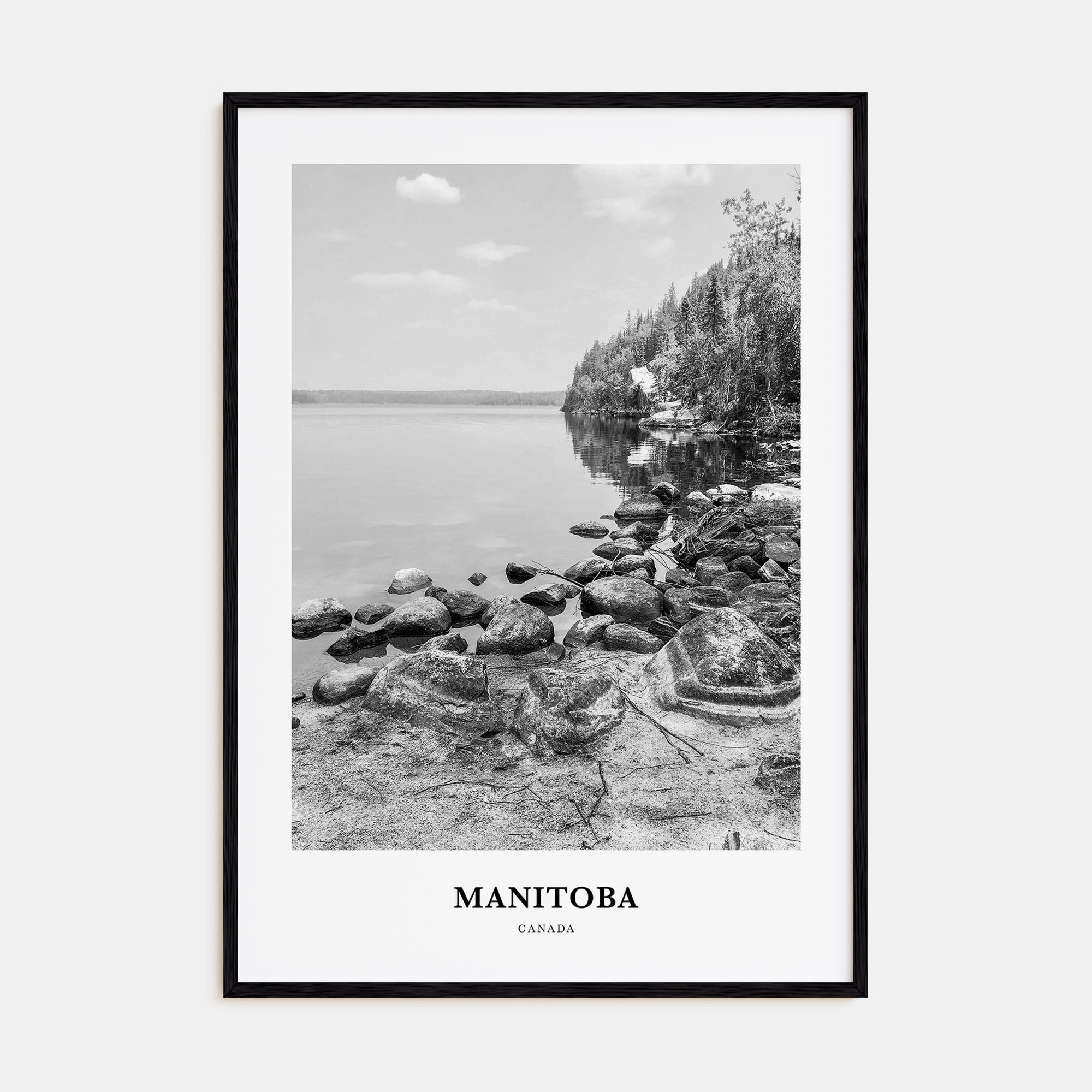Manitoba Portrait B&W Poster