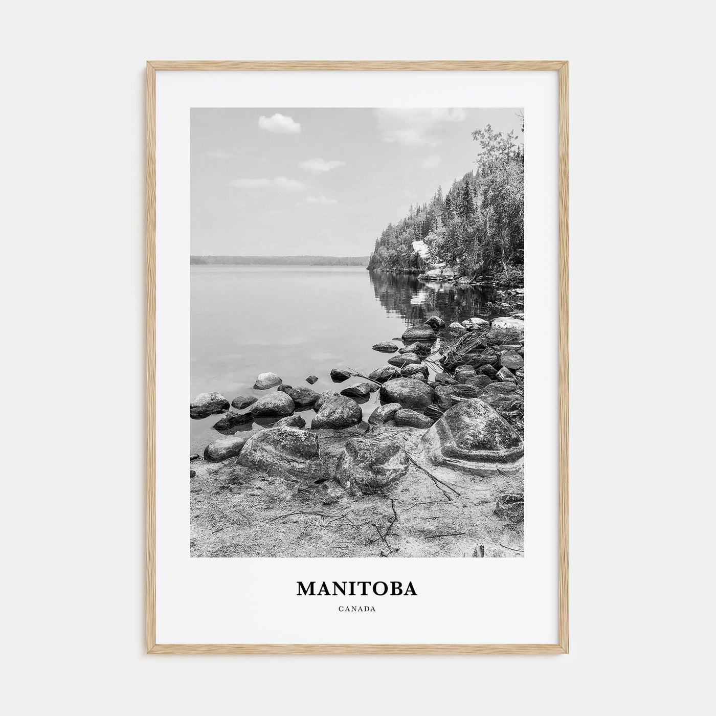 Manitoba Portrait B&W Poster